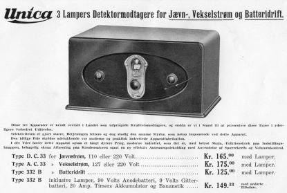 Unica Radiomodtager DC33-Annonce