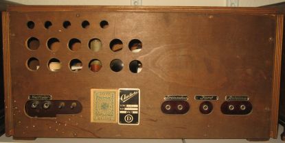 Audiola Detektormodtager bagside