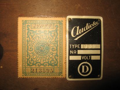 Audiola Detektormodtager - skilt