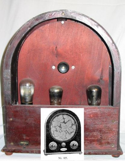 TRIUMF 3 Lampe Radiomodtager Type 925-Back