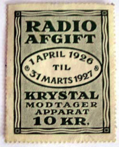 radioafgift10kr1926forkrystalapparat