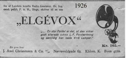 Elgevox Tragt H&oslash;jttaler, No: 3382-Annonce